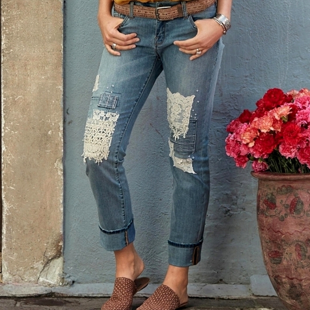 🆕🌿SUNDANCE BOHO LACE JEANS🌿